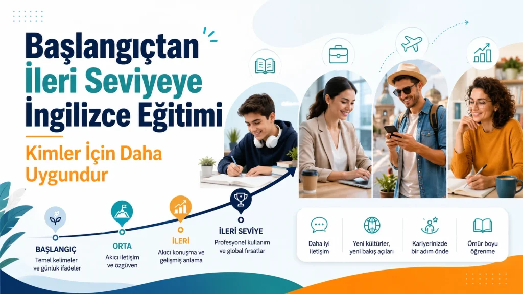 Başlangıçtan İleri Seviyeye İngilizce Eğitimi Kimler İçin Daha Uygundur Kapak